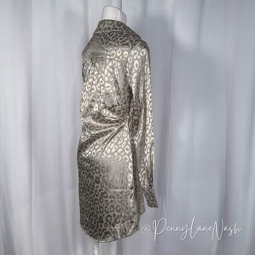 Aakaa Cheetah Print Tie Front Mini Dress - Picture 9 of 14
